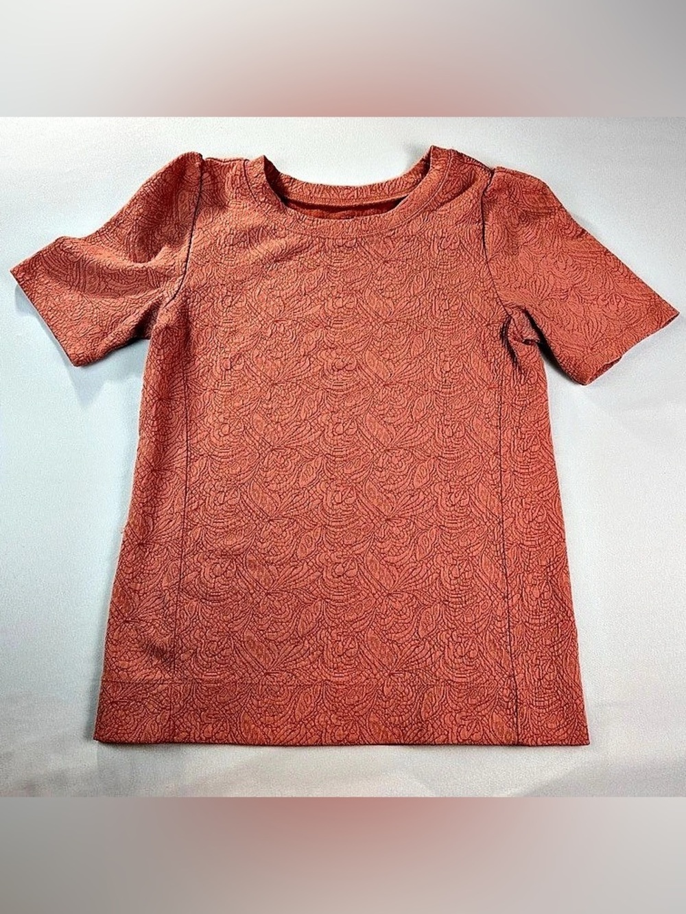 Ann Taylor LOFT Short Sleeve Dress Shirt in Orange Size XS